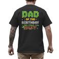 Dad Of The Birthday Boy Pixel Gamer Party Matching Family Men's Back Print T-Shirt