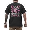Dad Of The Birthday Cow-Girl Rodeo Cowgirl Bday Men's Back Print T-Shirt Dad Of The Birthday Cow-Girl Rodeo Cowgirl Bday Men's Back Print T-Shirt