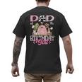 Dad Of The Birthday Girl 1St Birthday Pink Cow Farm Men's Back Print T-Shirt Dad Of The Birthday Girl 1St Birthday Pink Cow Farm Men's Back Print T-Shirt