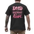 Dad Of The Birthday Girl Family Pink Coquette Bow Men's Back Print T-Shirt