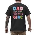 Dad Of The Birthday Girl Family Summer Beach Birthday Party Men's Back Print T-Shirt