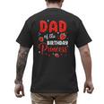 Dad Of The Birthday Princess Strawberry Theme Bday Party Men's Back Print T-Shirt