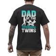 Dad Of The Birthday Twins Celebrate Cute Twin Father Daddy Men's Back Print T-Shirt Dad Of The Birthday Twins Celebrate Cute Twin Father Daddy Men's Back Print T-Shirt