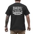 Dad Of The Birthday Twins Cute Twin Celebrate Father Daddy Men's Back Print T-Shirt