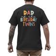Dad Of The Birthday Twins Kids Great Daddy Of Twins Bday Men's Back Print T-Shirt