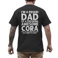 Dad Of CORA Father's Day Personalized Name Joke Men's Back Print T-Shirt