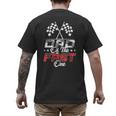 Dad Of The Fast One First Birthday Racing Car Family Men's Back Print T-Shirt