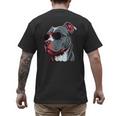 Dad Mom Cool Dog Sunglasses Pitbull Men's Back Print T-Shirt