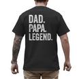 Dad Papa Legend Vintage Distressed Bold Papa Graphic Men's Back Print T-Shirt