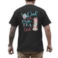 Dad Of The Par-Tea Girl Floral Tea Party Birthday Family Men's Back Print T-Shirt