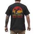 Dad Pays Mom Prays Dirt Bike Retro Motocross Boys Kids Men's Back Print T-Shirt