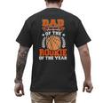Dad Of Rookie 1st Basketball Bday Theme Matching Men's Back Print T-Shirt