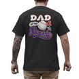 Dad Rookie Of Year 1st Birthday Baseball Theme Matching Men's Back Print T-Shirt