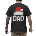 Dad Santa Christmas Family Matching Pajamas Papa Xmas Father Short Sleeve Men's Back Print T-Shirt