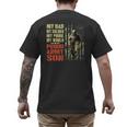 My Dad Is A Soldier Hero Proud Army Son US Military Men's Back Print T-Shirt