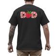 Dad Strawberry First Birthday Family Strawberry Men's Back Print T-Shirt