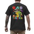 Dad Of The Three Rex 3Rd Birthday Boy Dinosaur T-Rex Men's Back Print T-Shirt Dad Of The Three Rex 3Rd Birthday Boy Dinosaur T-Rex Men's Back Print T-Shirt