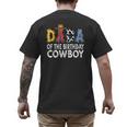 Dada 1st Birthday Cowboy Western Dada Birthday Boy Men's Back Print T-Shirt