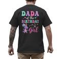 Dada Of The Birthday For Girl Dinosaur T-Rex Party Family Men's Back Print T-Shirt