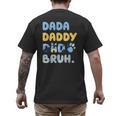 Dada Daddy Dad Bruh Fathers Day Blue Dog Men's Back Print T-Shirt