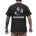 Dadacorn Unicorn Dad Papa Father's Day Daughter Men's Back Print T-Shirt