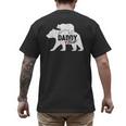 Daddy Bear Fathers Day Cute Baby Cub Papa Dad-a Pops Small Men's Back Print T-Shirt