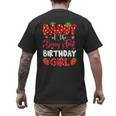 Daddy Of The Berry First Birthday Of Girl Strawberry Men's Back Print T-Shirt