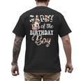 Daddy Of The Birthday Boy Cow Farm 1St Birthday Boy Men's Back Print T-Shirt Daddy Of The Birthday Boy Cow Farm 1St Birthday Boy Men's Back Print T-Shirt