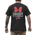 Daddy Of The Birthday Girl Cute Pink Bow Family Matching Men's Back Print T-Shirt