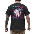 Daddy Of The Birthday Girl Dabbing Unicorn Dad Daddy Small Men's Back Print T-Shirt