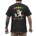 Daddy Of The Birthday Girl Dabbing Unicorn Princess And Dad Men's Back Print T-Shirt Daddy Of The Birthday Girl Dabbing Unicorn Princess And Dad Men's Back Print T-Shirt