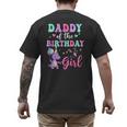 Daddy Of The Birthday For Girl Dinosaur T-Rex Party Family Men's Back Print T-Shirt