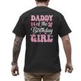 Daddy Of The Birthday Girl Family Pink Coquette Bow Men's Back Print T-Shirt
