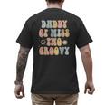 Daddy Dad Two Groovy Second Birthday Retro 2nd Bday Party Men's Back Print T-Shirt