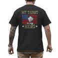 My Daddy Is My Hero Military Dad American Flag Army Proud Ar Men's Back Print T-Shirt
