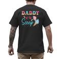 Daddy Of The Scoop Ice Cream Gender Reveal Baby Shower Men's Back Print T-Shirt
