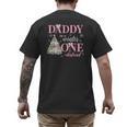 Daddy In a Winter Onederland Birthday Girl Christmas Tree Men's Back Print T-Shirt