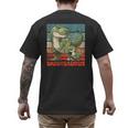 Daddysaurus Father's Day Best Dad T-Rex Papa Men's Back Print T-Shirt