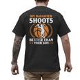 Daughter Basketball Sport Basketball Dad Mom Basketball Fan Men's Back Print T-Shirt