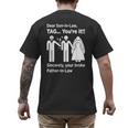 Dear Son-In-Law Father Of The Bride Dad Wedding Marriage Men's Back Print T-Shirt