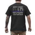 Deputy Sheriff Dad Much Cooler Fathers Day Thin Blue Line Men's Back Print T-Shirt Deputy Sheriff Dad Much Cooler Fathers Day Thin Blue Line Men's Back Print T-Shirt