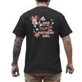 Disney Minnie Mouse Mermaid Dad Of The Birthday Girl Men's Back Print T-Shirt