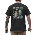 Don't Worry Kitten Daddy's Here Cool Alpha Wolf Meme Men's Back Print T-Shirt