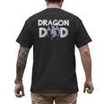 Dragon Dad Daddy Father's Day Dragon Men's Back Print T-Shirt
