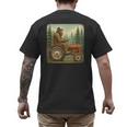 Farmer Men Tractor Rancher Farm Dad Distressed Men's Back Print T-Shirt