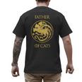 Father Of Cats Shirt Cat Dad Cat Daddy Men's Back Print T-Shirt