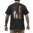 Father's Day Baseball Papa USA Flag Dad Men Baseball Men's Back Print T-Shirt