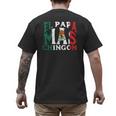 Fathers Day El Papa Mas Chingon Mexican Dad Spanish Men's Back Print T-Shirt