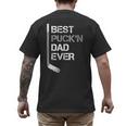 Father's Day Hockey Dad Best Puck'n Dad Ever Men's Back Print T-Shirt