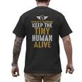Father's Day By Tee Company New Dad First Time Father Keep Tiny Human Alive Adult Classic Fit Short Sleeve Men's Back Print T-Shirt